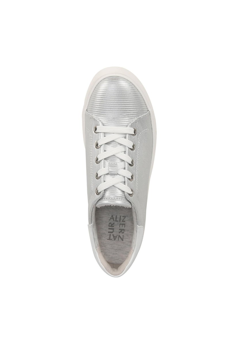 Naturalizer Womens Morrison2.0 Sneaker Silver Leather 7 M - Image 5