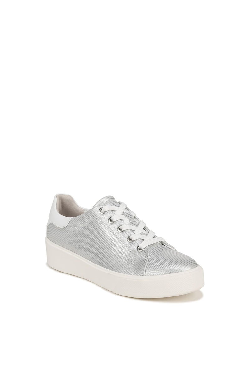 Naturalizer Womens Morrison2.0 Sneaker Silver Leather 7 M - Image 1