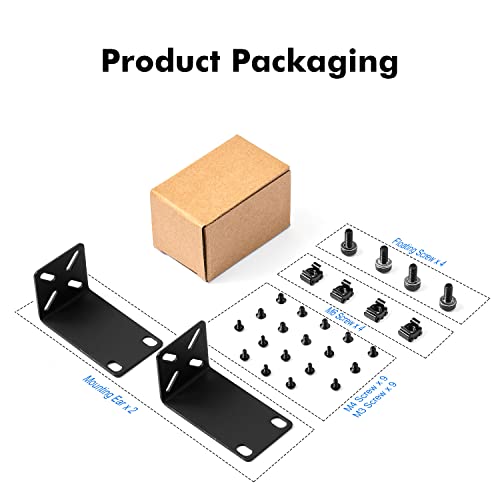 MokerLink Rack Mount Kit for 17.3 inch Wide Switches, Adjustable Hole Distance 14-29mm, 0.5-1.14inch, Compatible for Some Cisco, NETGEAR, Dell, D-Link, Linksys, HP, TRENDnet, Buffalo Tech Products - Image 5