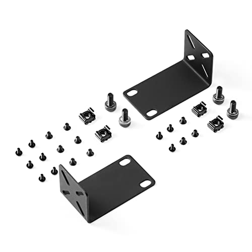 MokerLink Rack Mount Kit for 17.3 inch Wide Switches, Adjustable Hole Distance 14-29mm, 0.5-1.14inch, Compatible for Some Cisco, NETGEAR, Dell, D-Link, Linksys, HP, TRENDnet, Buffalo Tech Products - Image 1
