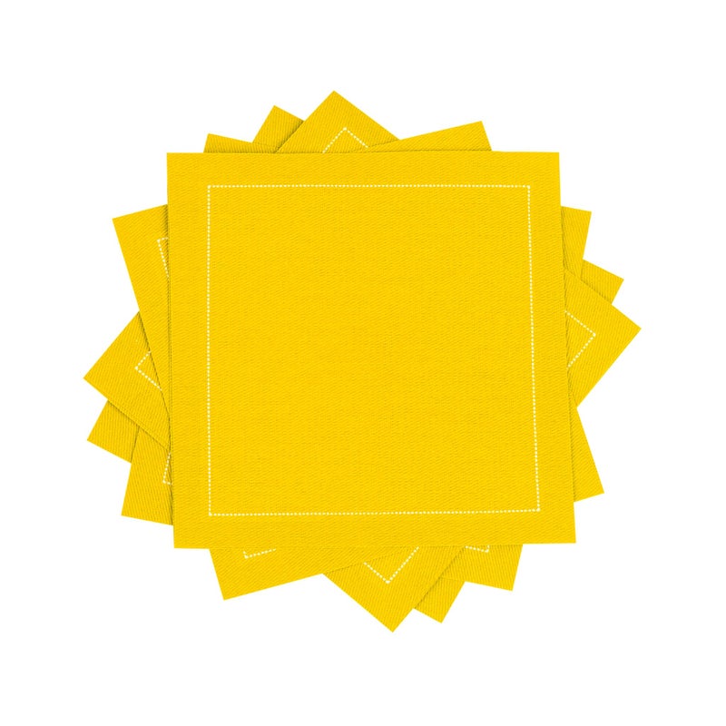 Five Star Napkins Folded Cotton Cocktail Napkins Beverage Napkin Dessert Napkin Bar Napkin Party Napkin Napkins for Events Holidays Weddings Parties 8x8 Disposable 30 x pack Citron
