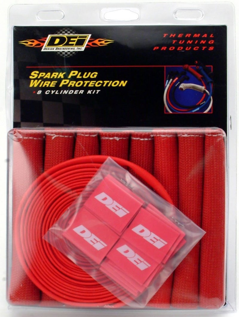 Design Engineering تصميم الهندسة 010722 مجموعة حماية الأنبوب والأسلاك الحمراء 8 أسطوانات لحماية غلاف شمعات الإشعال والأسلاك - Image 2