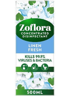 Zoflora Zoflora-Multi-purpose Concentrated Disinfectant All Surface Cleaner-Floor Cleaner-Effective against bacteria & Viruses-Long Lasting Linen Fresh Fragrance-Eliminates Odour-All Day Fresh-500ml  - Image 1