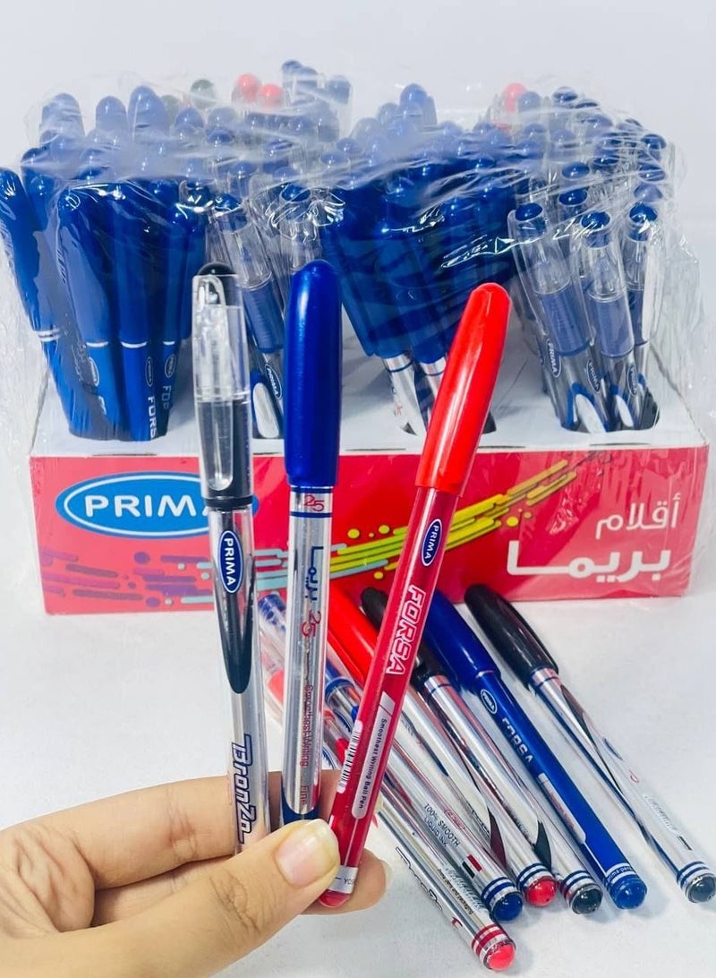 بريما استاند اقلام جاف  نيو نوع PRIMA الاستاند فيه 3 الوان الاستاند : ١٢٠ قلم ( اسود - ازرق - احمر ) - Image 2