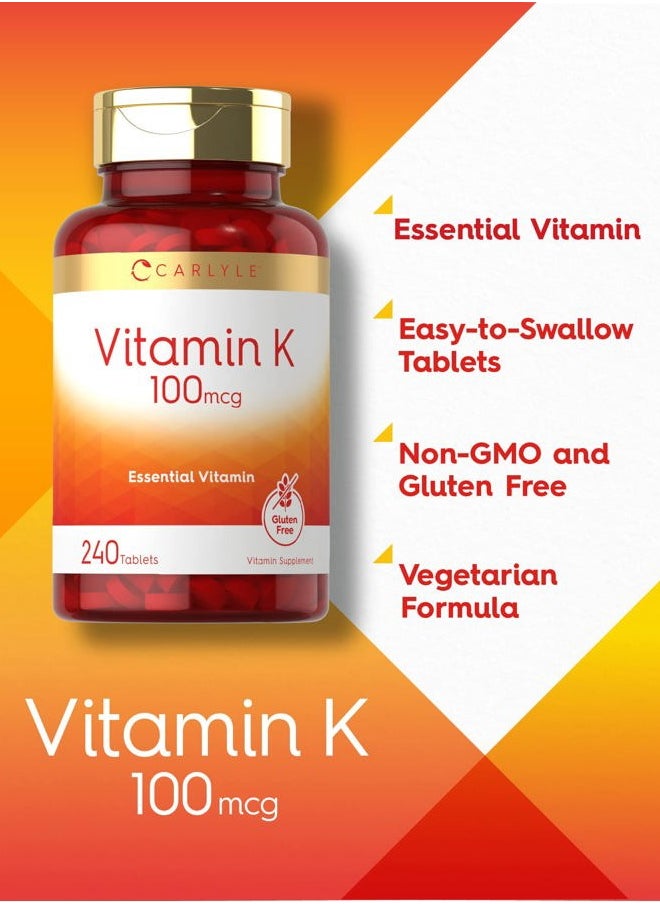 Wellements Vitamin K 100 mcg | 240 Tablets | Vegetarian, Non-GMO, Gluten Free | Vitamin K Supplement  - Image 3