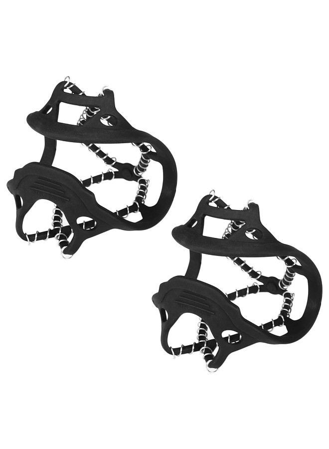 Generic 1 Pair Ice Crampons Winter Snow Boot Shoes Covers Ice Gripper Anti-skid Snow Traction Cleats Size L - Image 2