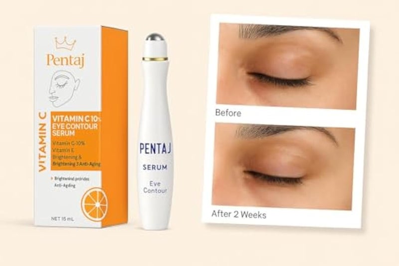 PENTAJ Vitamin C 10% Eye Contour Serum, Anti-Aging and Brightening Formula, 15ml - Image 2