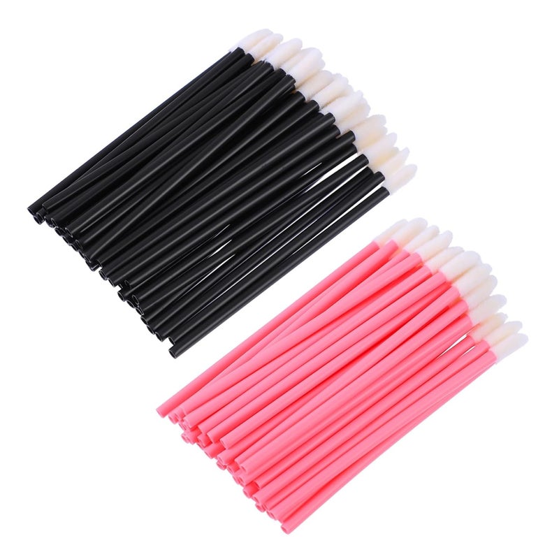 OUNONA 200pcs Lipstick Brush Dual Color Plastic Lip Gloss Applicator Tools for Professional Makeup Travel Home Use Lightweight and Portable Lip Wand Kit - Image 1