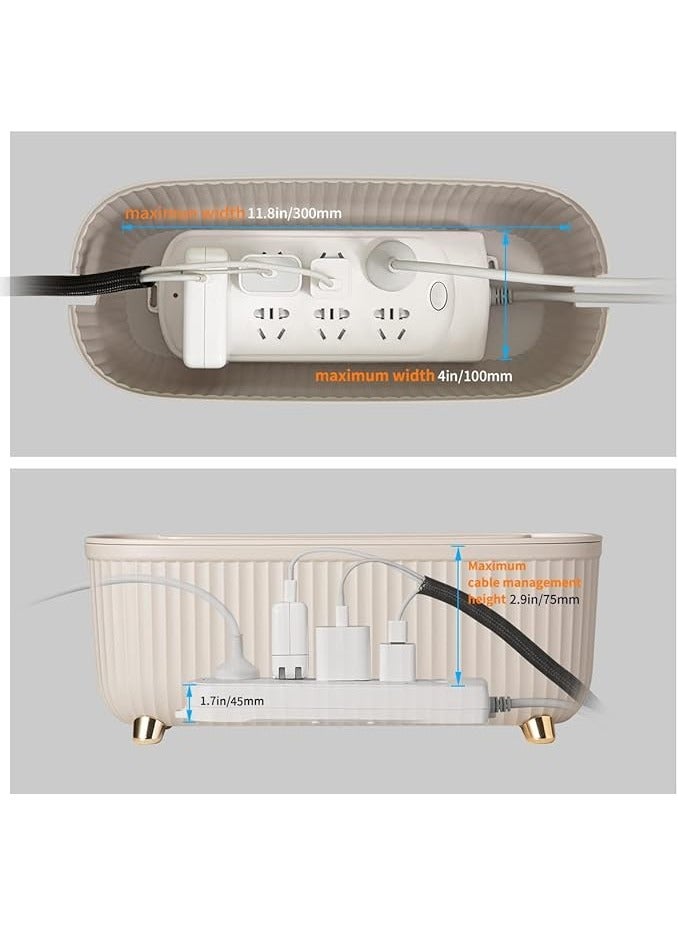 Excefore Cable Management Box - Cord Organizer Box 36.5 * 16.5 * 16cm -Insulated Cable Storage Box - Image 2