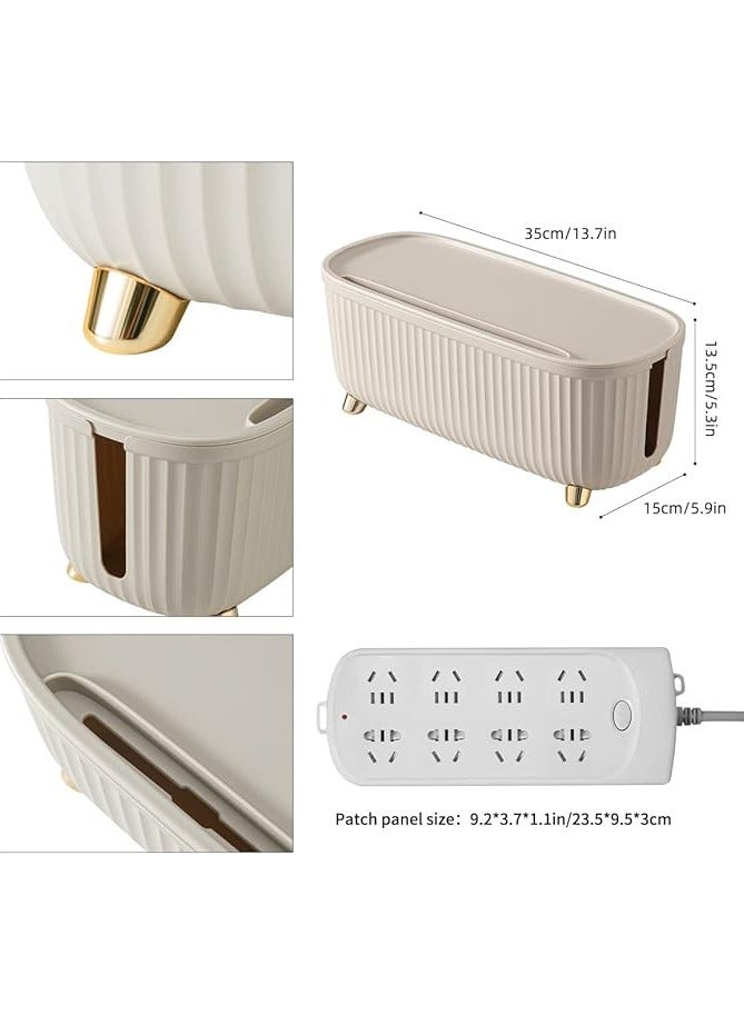 Excefore Cable Management Box - Cord Organizer Box 36.5 * 16.5 * 16cm -Insulated Cable Storage Box - Image 4