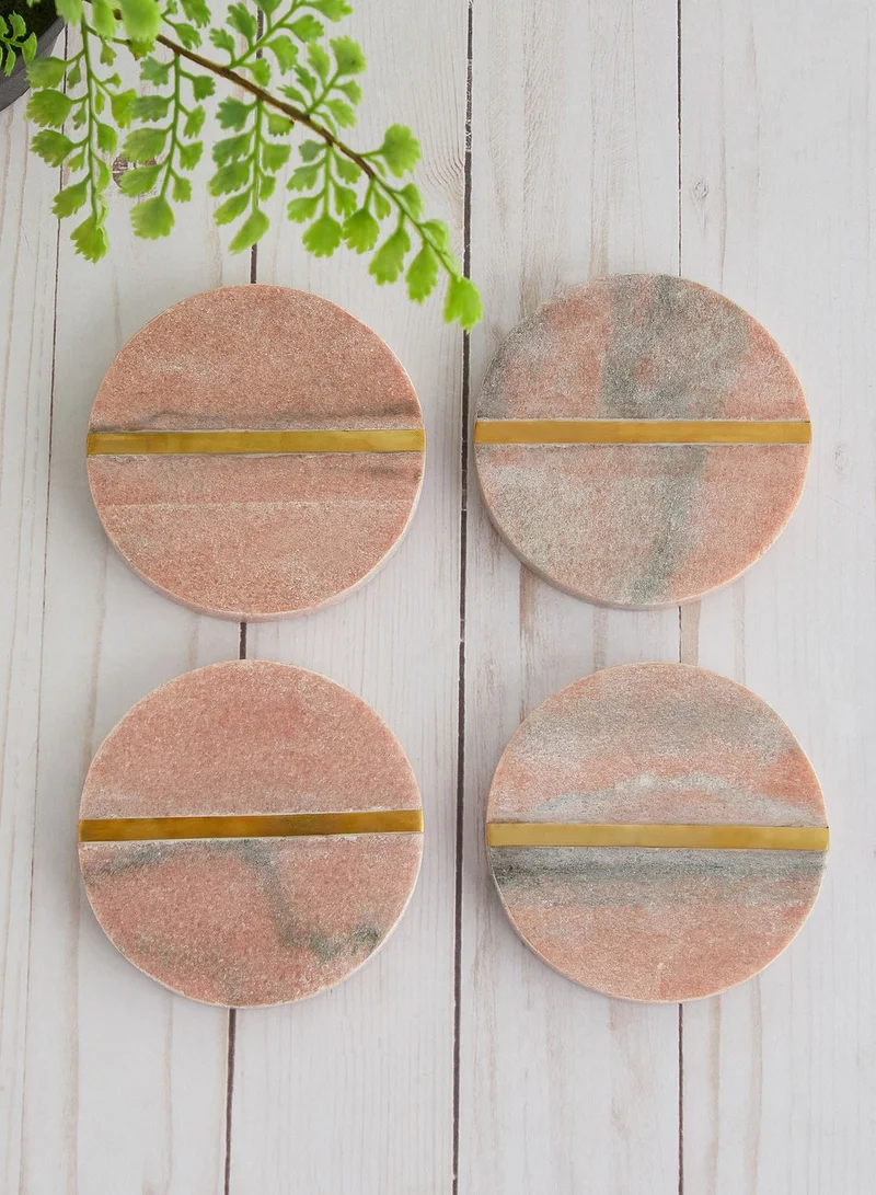 AURORA Set of 4 Stone Embossed Coasters