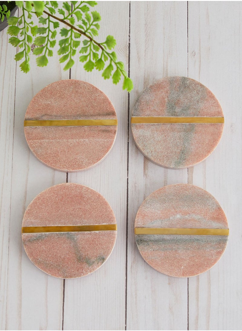 AURORA - Set of 4 Stone Embossed Coasters - Image 1
