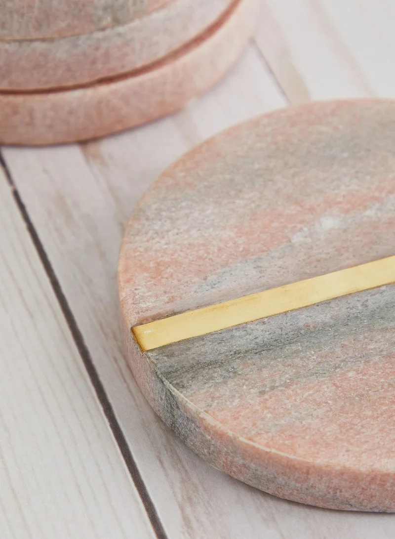 AURORA Set of 4 Stone Embossed Coasters