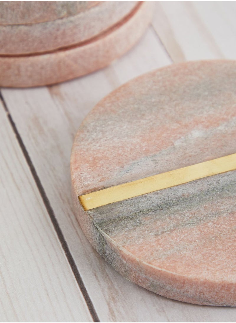 AURORA - Set of 4 Stone Embossed Coasters - Image 1