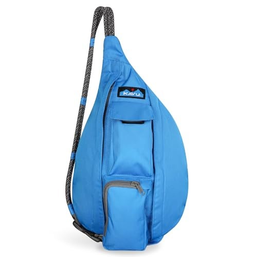 KAVU Mini Rope Sling Pack with Adjustable Rope Shoulder Strap Blue Spark - Image 1