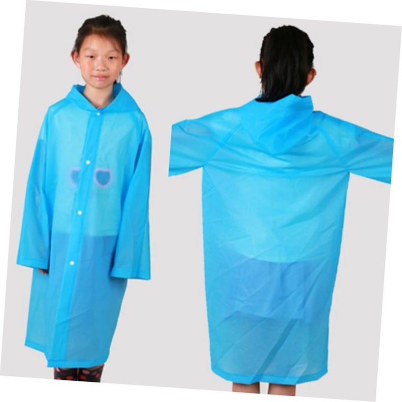 Eva Lightweight Rain Poncho Suit For Kids With Full Coverage Hood - Image 3