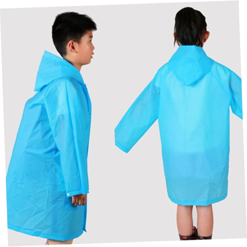 Eva Lightweight Rain Poncho Suit For Kids With Full Coverage Hood - Image 5