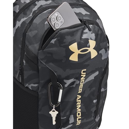 UNDER ARMOUR حقيبة ظهر أندر أرمور للبالغين غير محددة الجنس هاسل 6.0، (001) أسود/أسود/ذهبي معدني، مقاس واحد يناسب معظم الأحجام - Image 4