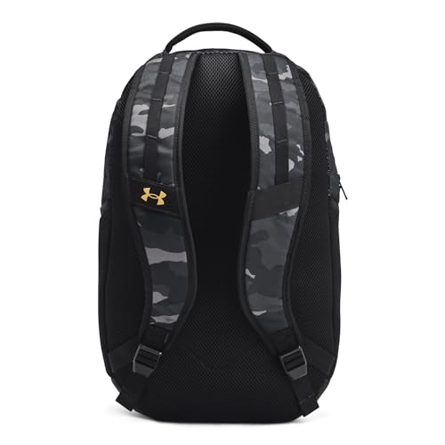 UNDER ARMOUR حقيبة ظهر أندر أرمور للبالغين غير محددة الجنس هاسل 6.0، (001) أسود/أسود/ذهبي معدني، مقاس واحد يناسب معظم الأحجام - Image 3