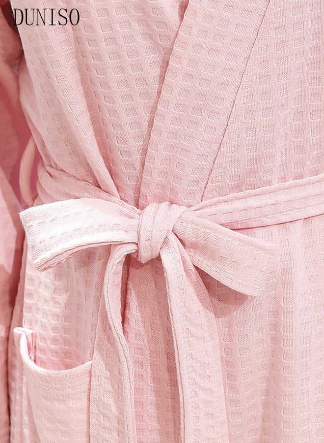 Women's Robe Lightweight Soft Kimono Robes Loungewear with Long Sleeve Side Pockets Sleepwear Spa Robe Nightwear Nightgown Women Water Bathrobe Bridesmaid Robes Dressing Gown Autumn Robe - Image 4