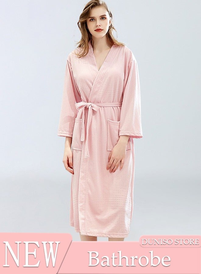 Women's Robe Lightweight Soft Kimono Robes Loungewear with Long Sleeve Side Pockets Sleepwear Spa Robe Nightwear Nightgown Women Water Bathrobe Bridesmaid Robes Dressing Gown Autumn Robe - Image 1