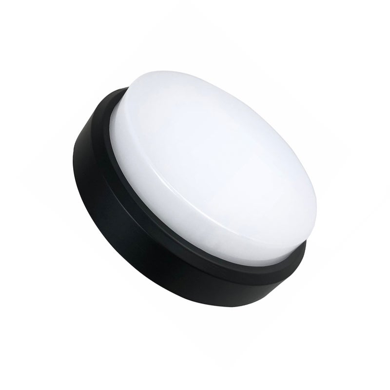 Outdoor Ceiling Wall Lamp 20W 6500K Indoor Outdoor Corridor Light (Black and White, Cooling White) - Image 1