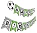 Silvima Soccer Birthday Banner Soccer Theme Happy Bday Bunting Sign Soccer Party Decoration - Image 3