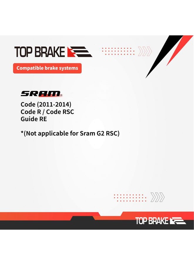 Top Brake Brake Pads for Electric Disc Brakes for AVID SRAM Code R/RE/RSC Guide RE | E-Bikes, E-MTB, Bicycle Parking, E-Bike Mix, Premium E+ Version, Gold (PIN Included) - Image 3