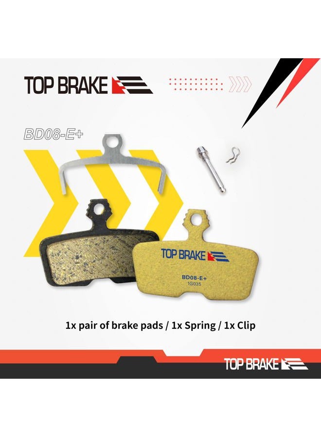 Top Brake Brake Pads for Electric Disc Brakes for AVID SRAM Code R/RE/RSC Guide RE | E-Bikes, E-MTB, Bicycle Parking, E-Bike Mix, Premium E+ Version, Gold (PIN Included) - Image 4