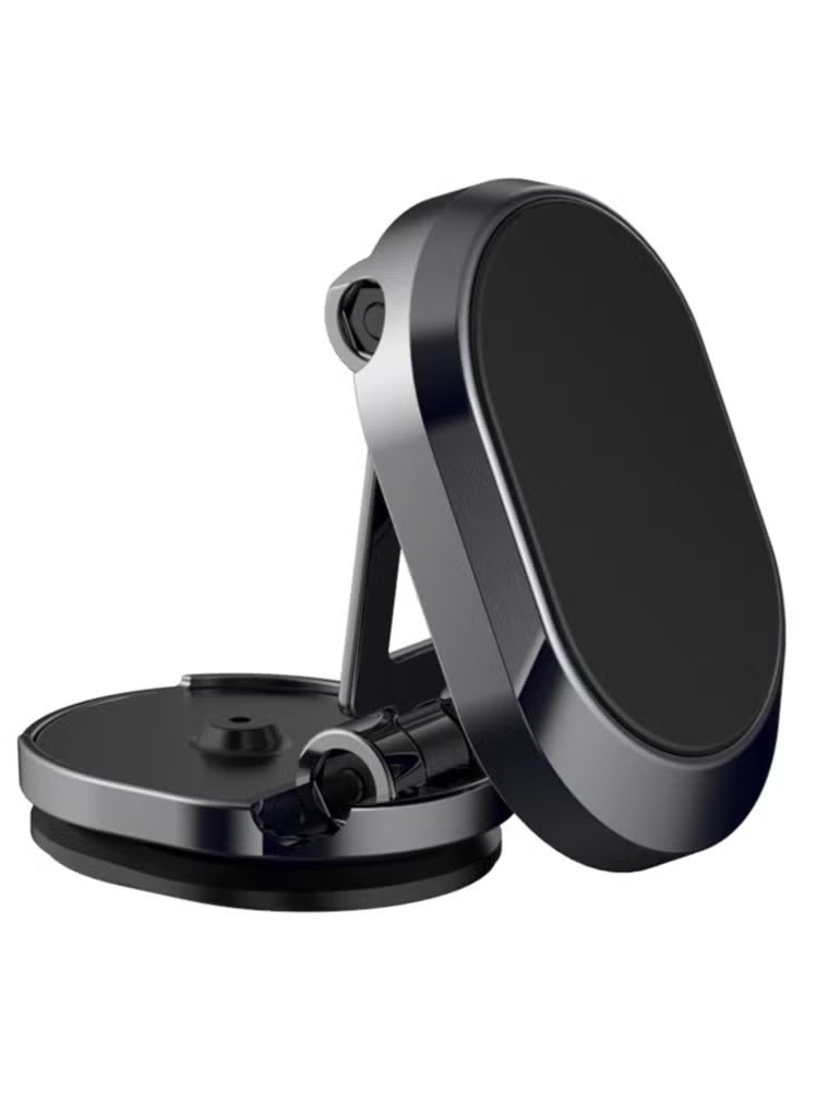 Blue Ocean Magnetic Car Phone Holder Foldable Dashboard Cell Phone Car Mounts 360 Adjustable Rotation Phone Magnet Holder Car Aluminum perfect For Table Kitchen and any location Black