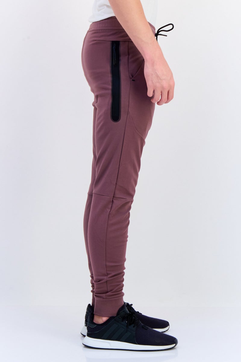 Nike Men Slim Fit Outdoor Sweatpants, Dark Mauve - Image 4