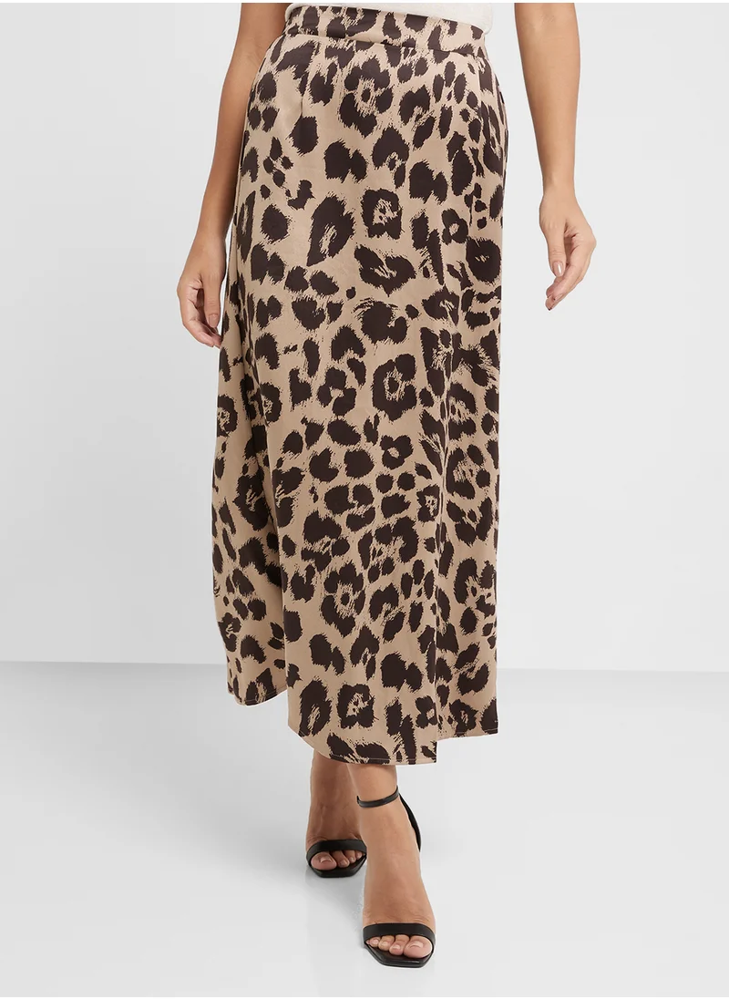 فيرو مودا Printed Side Slit Skirt