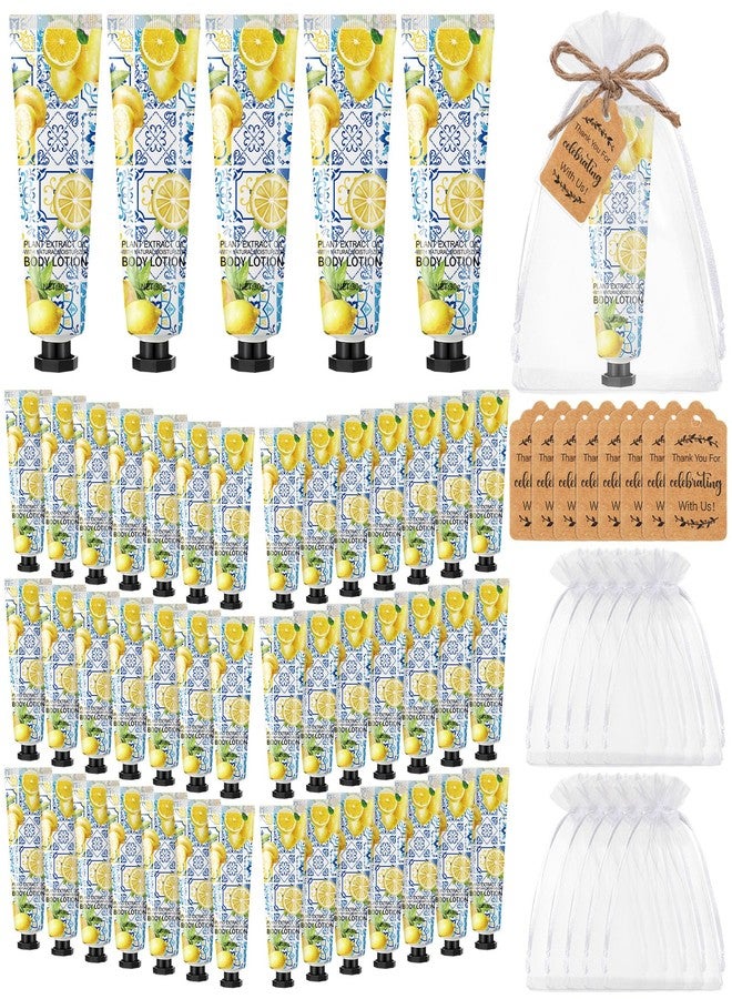 Swiffen 48 Sets Lemon Baby Shower Favors for Guests Capri Lemon Hand Creams Baby Shower Gifts Bulk Body Lotion Thank You Gift Travel Size with Bags Tags for Birthday Wedding Gender Reveal - Image 1