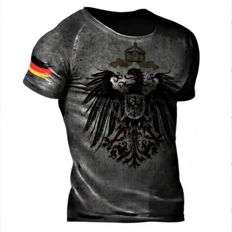 Printed T-Shirt Export Men'S Short-Sleeved Pullover T-Shirt 3D Digital Printed Short-Sleeved T-Shirt-Piece Drop Shipping - Image 1