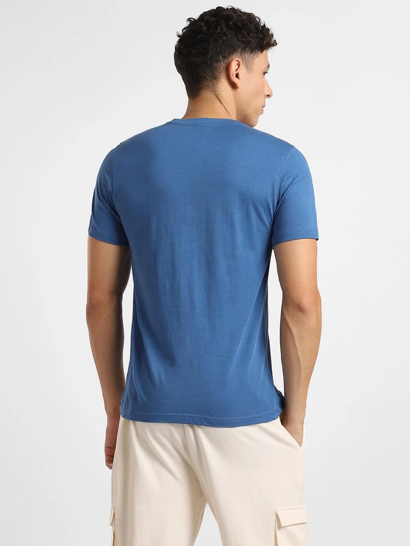 Nobero  Men's Blue Graphic Printed T-Shirt for Men | Best Price UAE