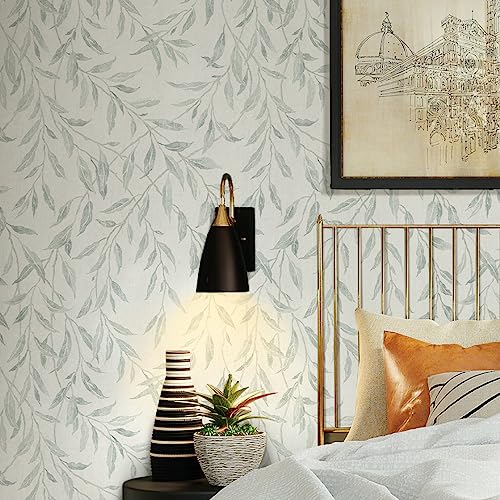 Sevalo Leaf Leaves Peel and Stick Wallpaper Boho Contact Paper for Cabinets and Drawer Greenery Contact Paper for Walls Self-Adhesive Removable Wallpaper Bathroom Olive Farmhouse Nature17.3inW 78.7inL - Image 4