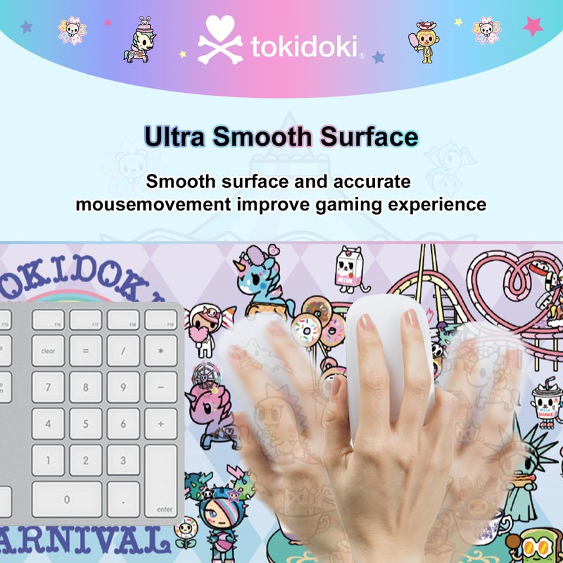 Tokidoki Unicorno Mouse Pad Large Gaming Computer Mouse Pad Extended Keyboard Desk Accessories for Office Computer Laptop - Image 5