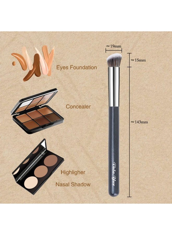vela yue فرشاة خافي العيوب الأساسية مجموعة فرش مكياج 2 قطعة لتحديد الملامح والمزج والتوزيع السائل والكريم والمكياج المعدني - Image 5