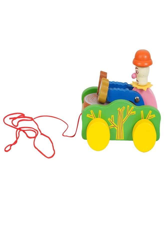 BUFACK Wooden Pull Along Toys for 1 + Year Old with String- Pull Along Toys Rolling cart -Wooden Toy - Toddler Learning - Bear Shaped - 2 Year Kid Activity (Small) - Image 3