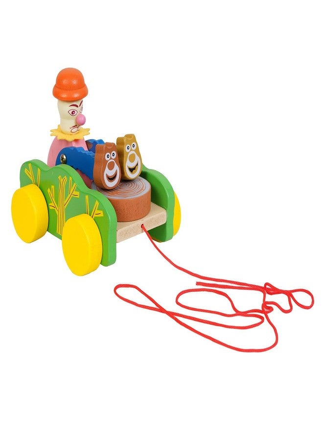 BUFACK Wooden Pull Along Toys for 1 + Year Old with String- Pull Along Toys Rolling cart -Wooden Toy - Toddler Learning - Bear Shaped - 2 Year Kid Activity (Small) - Image 4
