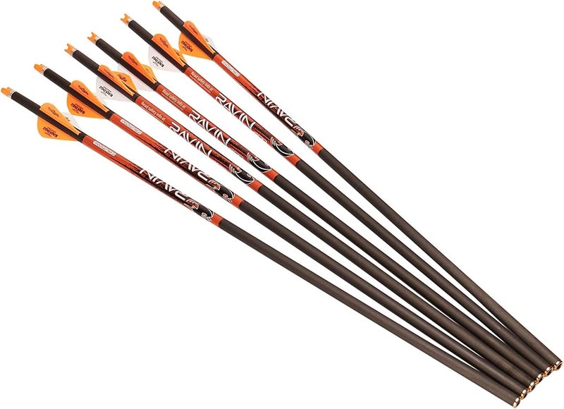 RAVIN Carbon Crossbow Arrows 400 Grain .003 - Six Pack, UPC :815942021385 - Image 1