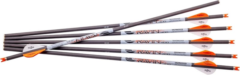 RAVIN Carbon Crossbow Arrows 400 Grain .003 - Six Pack, UPC :815942021385 - Image 4