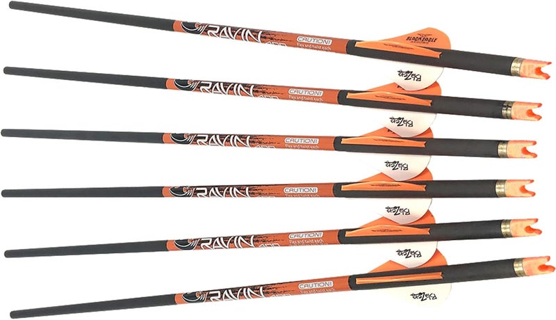 RAVIN Carbon Crossbow Arrows 400 Grain .003 - Six Pack, UPC :815942021385 - Image 2