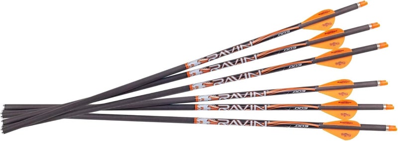 RAVIN Carbon Crossbow Arrows 400 Grain .003 - Six Pack, UPC :815942021385 - Image 5