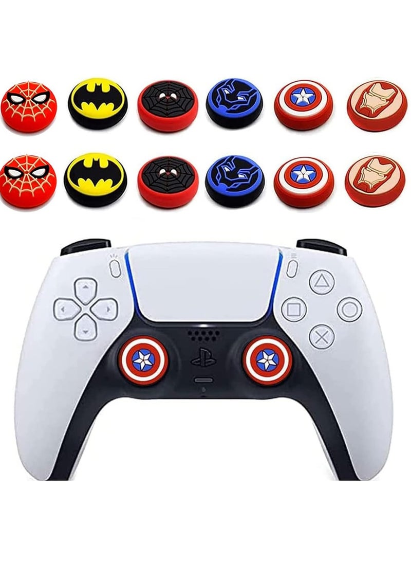 12Pcs Analog Thumb Grip Stick Cover, Wireless Controllers Game Remote Joystick Cap, Fantastic Non-Slip Silicone Handle Protection Cover for PS5/PS4/Xbox one/360/Nintendo Switch PRO  - Image 1