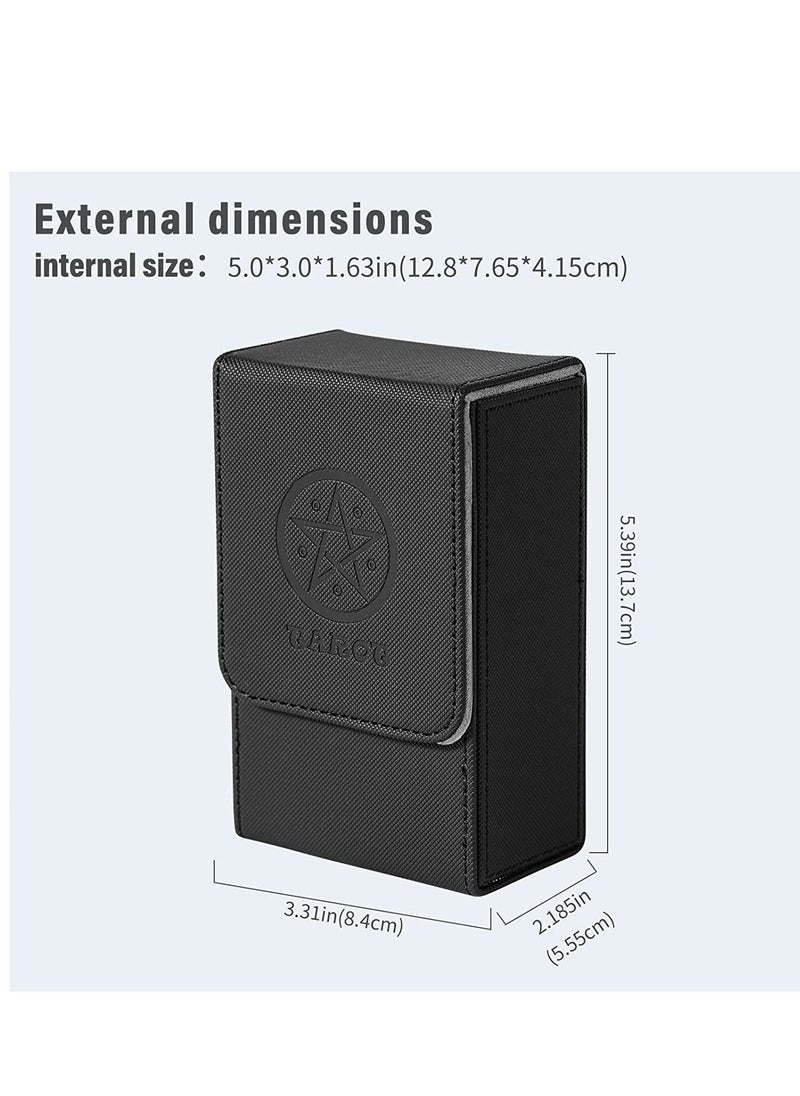 Generic - Tarot Card Case Souvenir Card Storage Box Large Capacity Holds About 95 Pages for Most Standard Size Tarot Fold Top Design Not Included for Tarot Cards - Image 1
