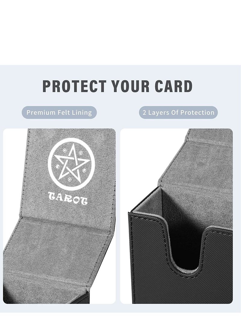 Generic - Tarot Card Case Souvenir Card Storage Box Large Capacity Holds About 95 Pages for Most Standard Size Tarot Fold Top Design Not Included for Tarot Cards - Image 1