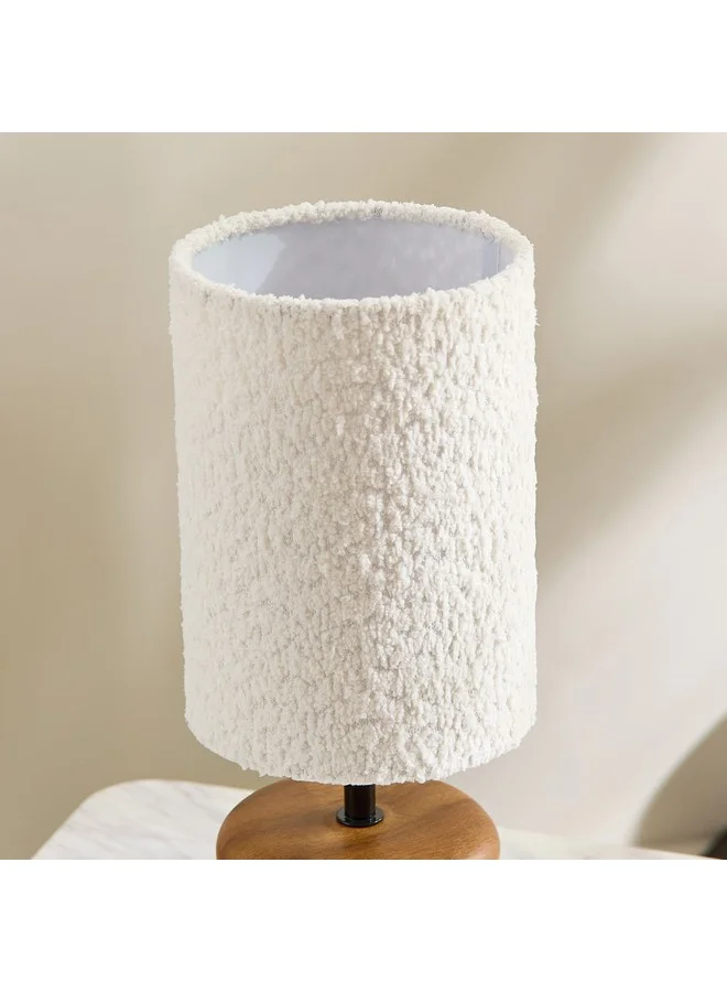 Home Box Marbella Ceramic Table Lamp with Cashmere Boucle Shade 33.5 cm