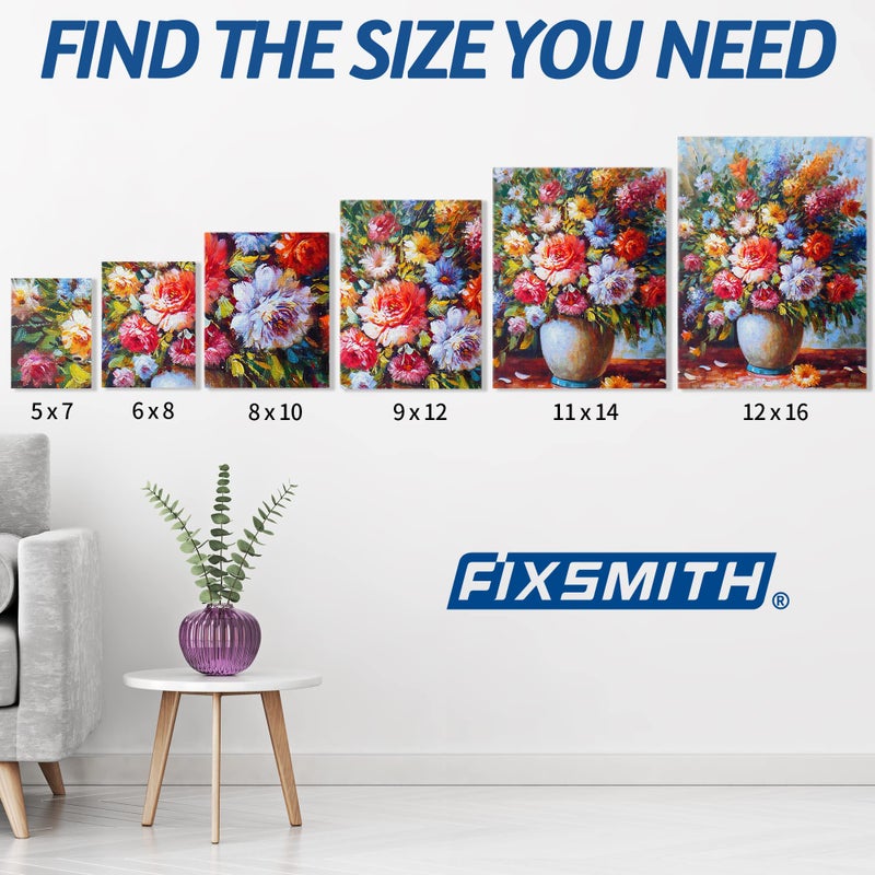 FIXSMITH لوحات قماش FIXSMITH للرسم 12x16 بوصة، مجموعة قيمة 14 لوحة قماشية بيضاء فارغة، لوحات قماشية مهيأة 100% قطن لمستلزمات الرسم - Image 5