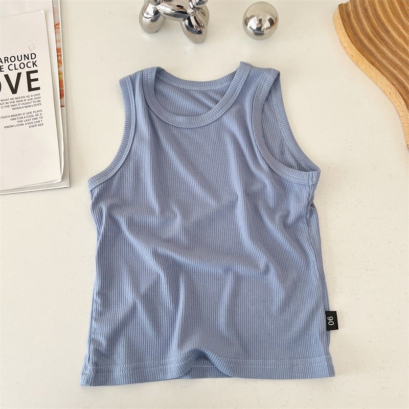 Boys' Summer Vest Innerwear Children'S Underwear Baby Summer Clothing Girls' Small Vest Toddler Thin Camisole - Image 1